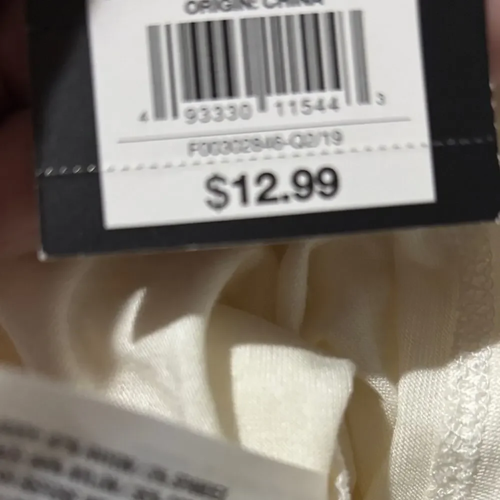 Art Class S 6/6x Ivory Lace Ruffle peplum sleeveless top very soft nwt